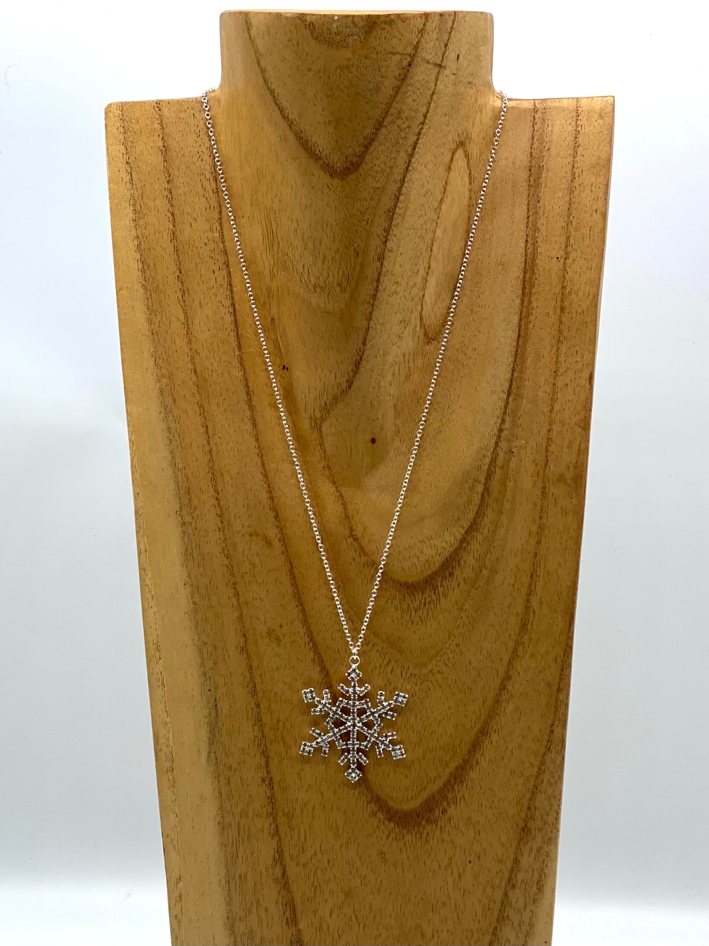 Holiday Collection by Periwinkle - Necklace - Silver With Crystal Snowflake